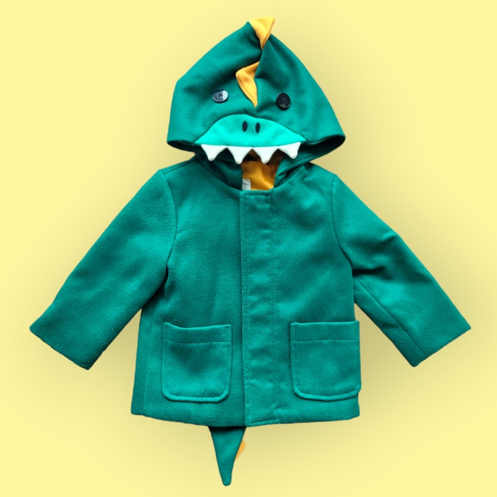 Cat & Jack 12M Toddler Unisex Green Dinosaur Coat/Jacket